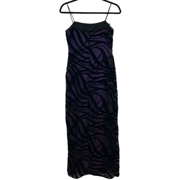 Arianna by Rachel Kaye Vintage Black Purple Velvet Claudie Dress NWT Size 6P - Picture 2 of 12